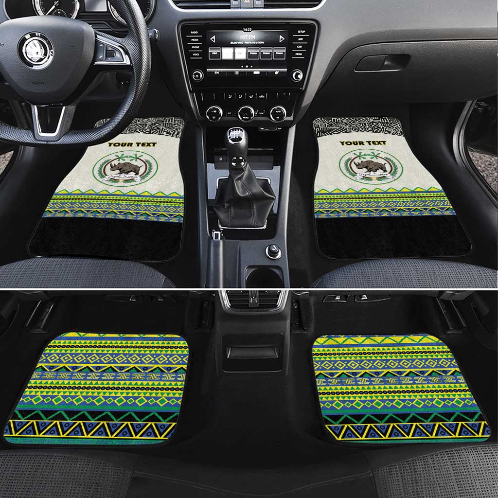 Sudan Car Mats Coat Of Arms 1956-1970 With African Pattern - African Pride