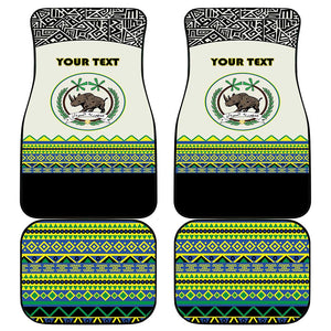 Sudan Car Mats Coat Of Arms 1956-1970 With African Pattern - African Pride