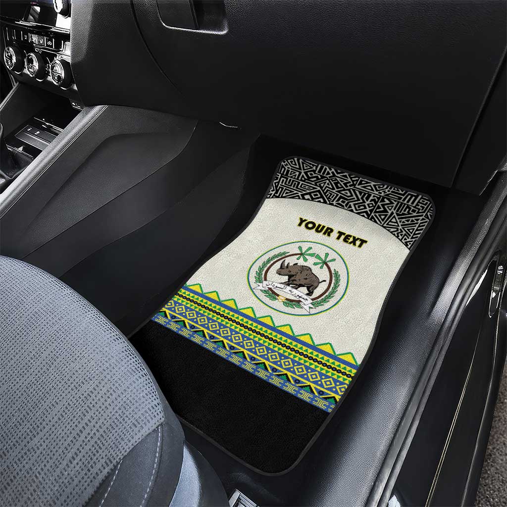 Sudan Car Mats Coat Of Arms 1956-1970 With African Pattern - African Pride