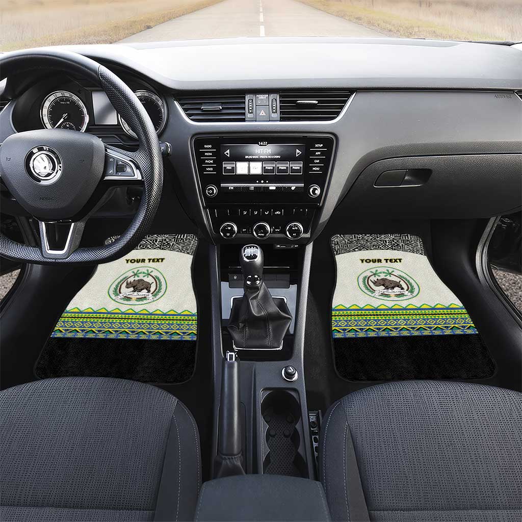 Sudan Car Mats Coat Of Arms 1956-1970 With African Pattern - African Pride