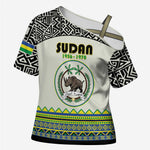 Personalized Sudan 1956-1970 Cross Shoulder Shirt With African Pattern