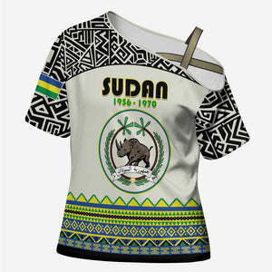 Personalized Sudan 1956-1970 Cross Shoulder Shirt With African Pattern