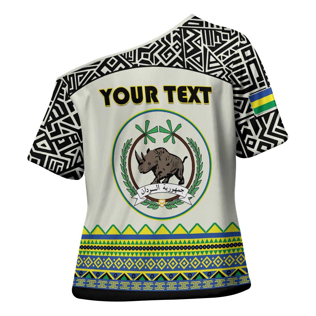 Personalized Sudan 1956-1970 Cross Shoulder Shirt With African Pattern