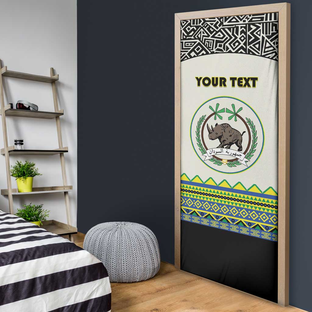 Personalized Sudan 1956-1970 Door Cover With African Pattern