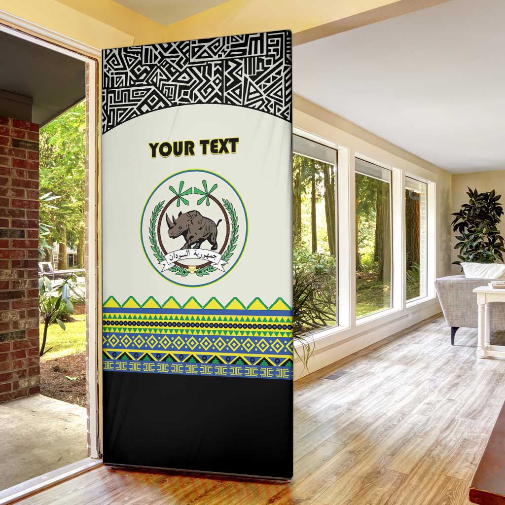 Personalized Sudan 1956-1970 Door Cover With African Pattern