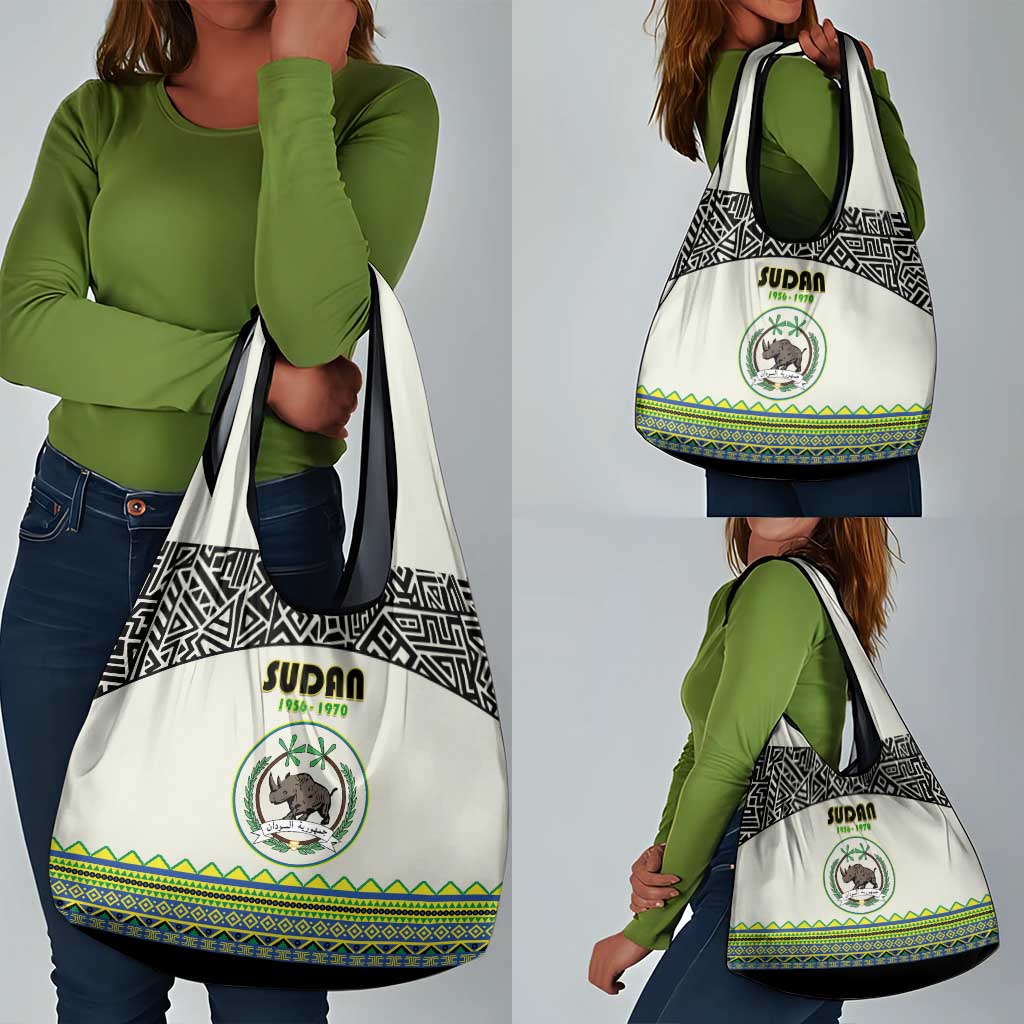 Sudan Grocery Bag Coat Of Arms 1956-1970 With African Pattern - African Pride