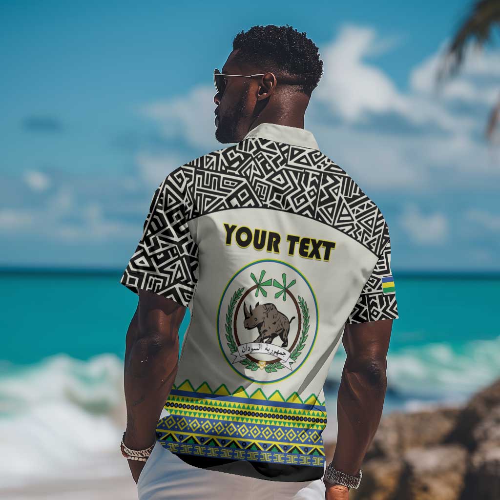 Personalized Sudan Hawaiian Shirt Coat Of Arms 1956-1970 With African Pattern - African Pride
