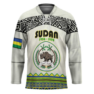 Personalized Sudan 1956-1970 Hockey Jersey With African Pattern