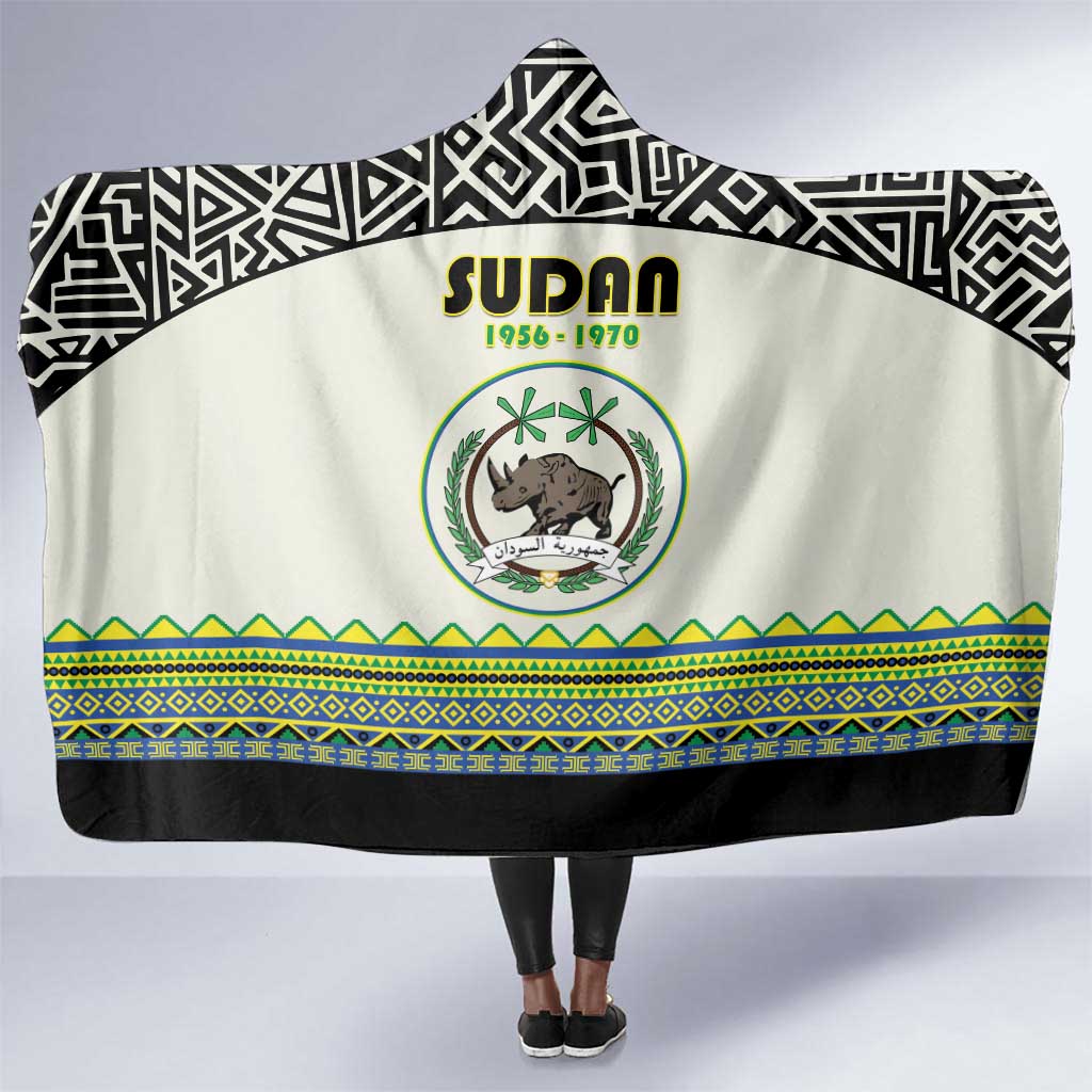 Sudan Hooded Blanket Coat Of Arms 1956-1970 With African Pattern - African Pride
