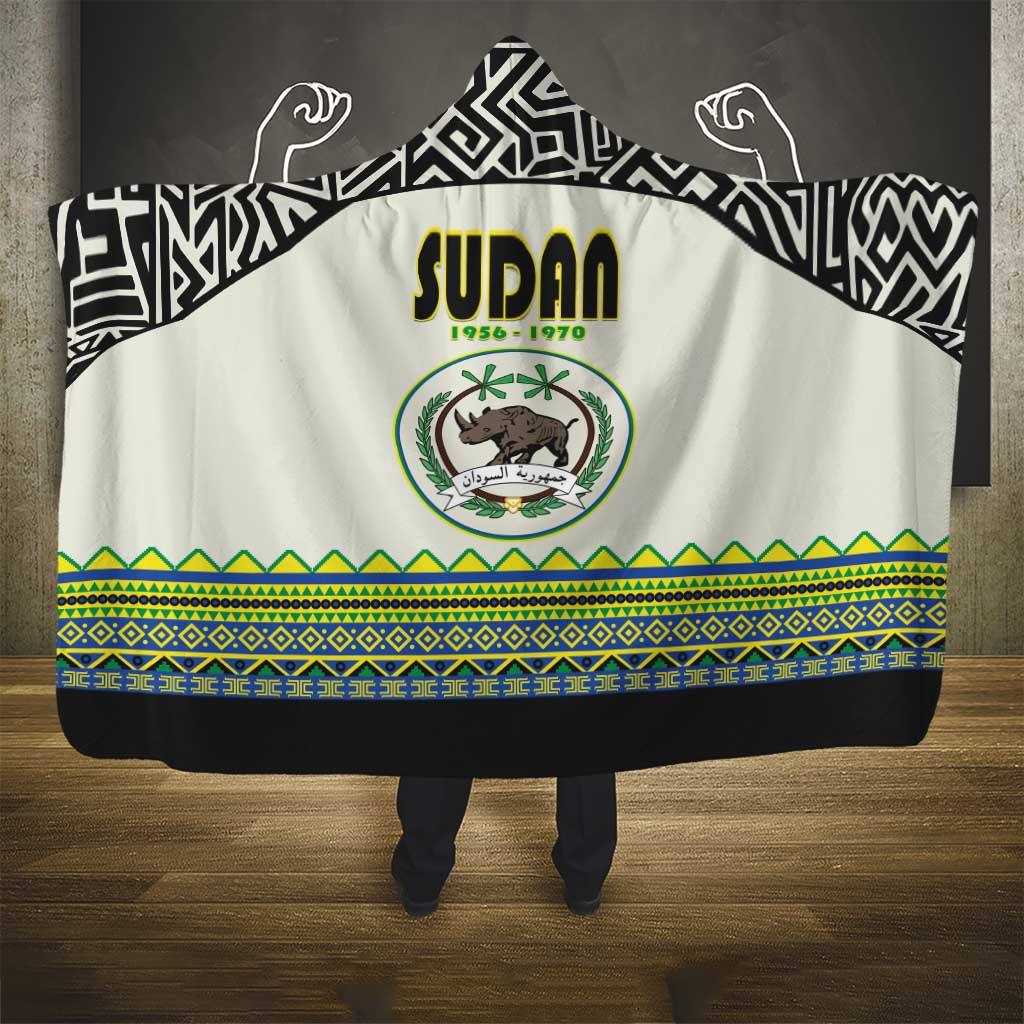 Sudan Hooded Blanket Coat Of Arms 1956-1970 With African Pattern - African Pride