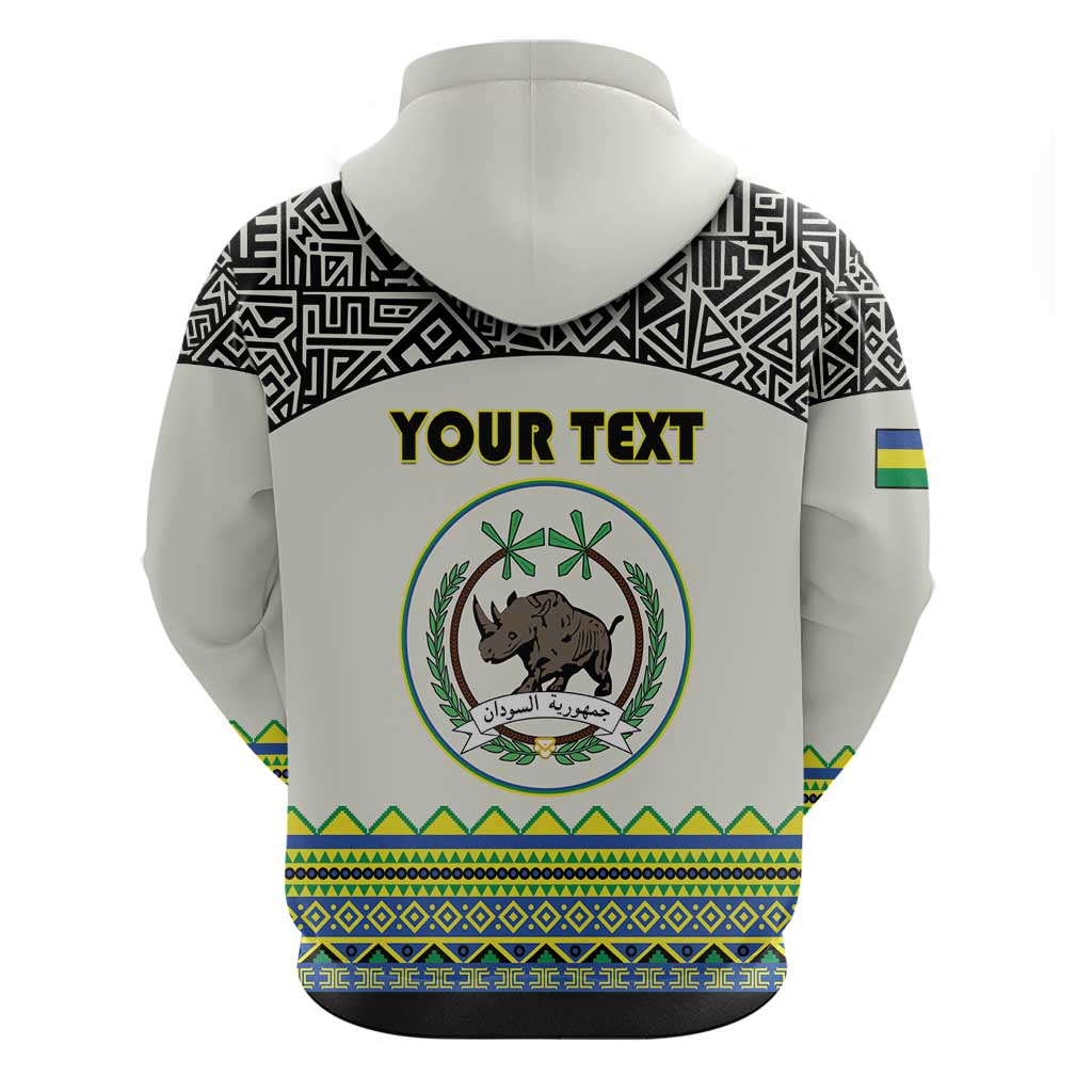 Personalized Sudan Hoodie Coat Of Arms 1956-1970 With African Pattern - African Pride