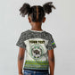 Personalized Sudan Kid T shirt Coat Of Arms 1956-1970 With African Pattern - African Pride