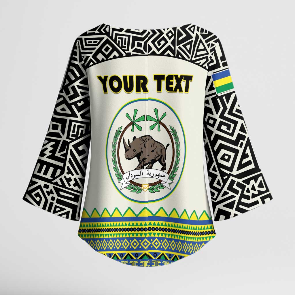 Personalized Sudan 1956-1970 Kimono Sleeve Blouse With African Pattern