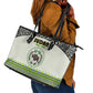 Sudan Leather Tote Bag Coat Of Arms 1956-1970 With African Pattern - African Pride