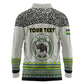 Personalized Sudan Long Sleeve Polo Shirt Coat Of Arms 1956-1970 With African Pattern - African Pride