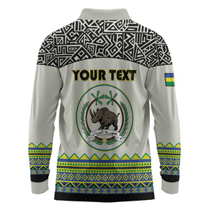 Personalized Sudan Long Sleeve Polo Shirt Coat Of Arms 1956-1970 With African Pattern - African Pride