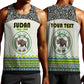 Personalized Sudan Men Tank Top Coat Of Arms 1956-1970 With African Pattern - African Pride