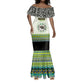 Personalized Sudan Mermaid Dress Coat Of Arms 1956-1970 With African Pattern - African Pride