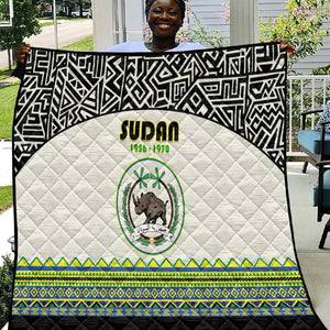 Sudan Quilt Coat Of Arms 1956-1970 With African Pattern - African Pride