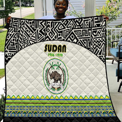 Sudan Quilt Coat Of Arms 1956-1970 With African Pattern - African Pride