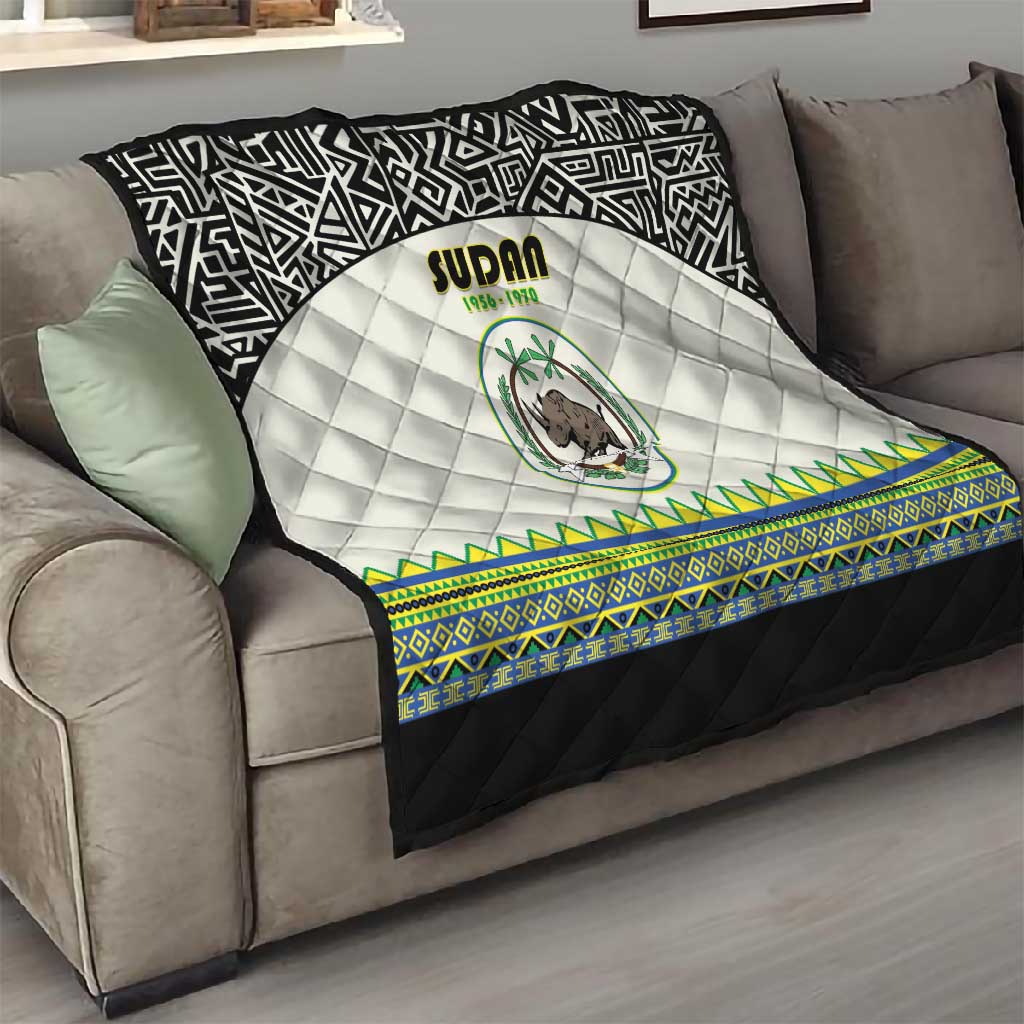 Sudan Quilt Coat Of Arms 1956-1970 With African Pattern - African Pride