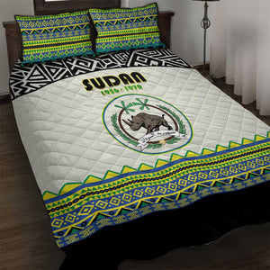 Sudan Quilt Bed Set Coat Of Arms 1956-1970 With African Pattern - African Pride