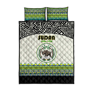 Sudan Quilt Bed Set Coat Of Arms 1956-1970 With African Pattern - African Pride