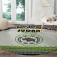 Sudan Round Carpet Coat Of Arms 1956-1970 With African Pattern - African Pride