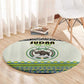 Sudan Round Carpet Coat Of Arms 1956-1970 With African Pattern - African Pride