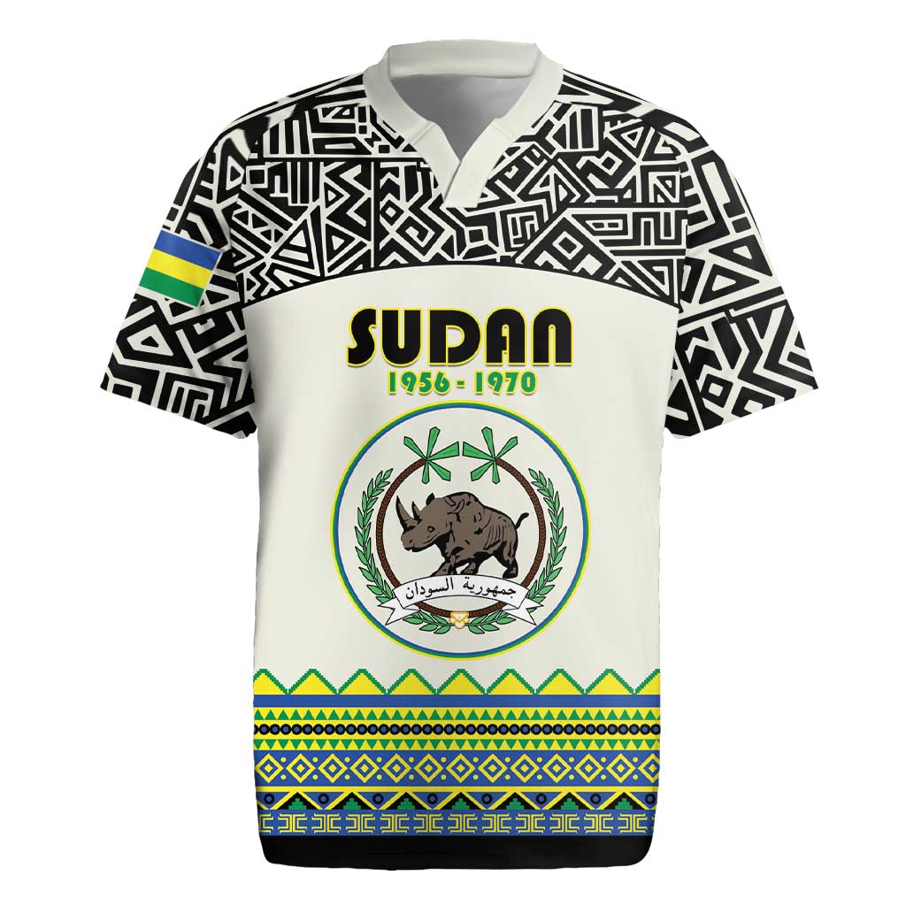 Personalized Sudan Rugby Jersey Coat Of Arms 1956-1970 With African Pattern - African Pride