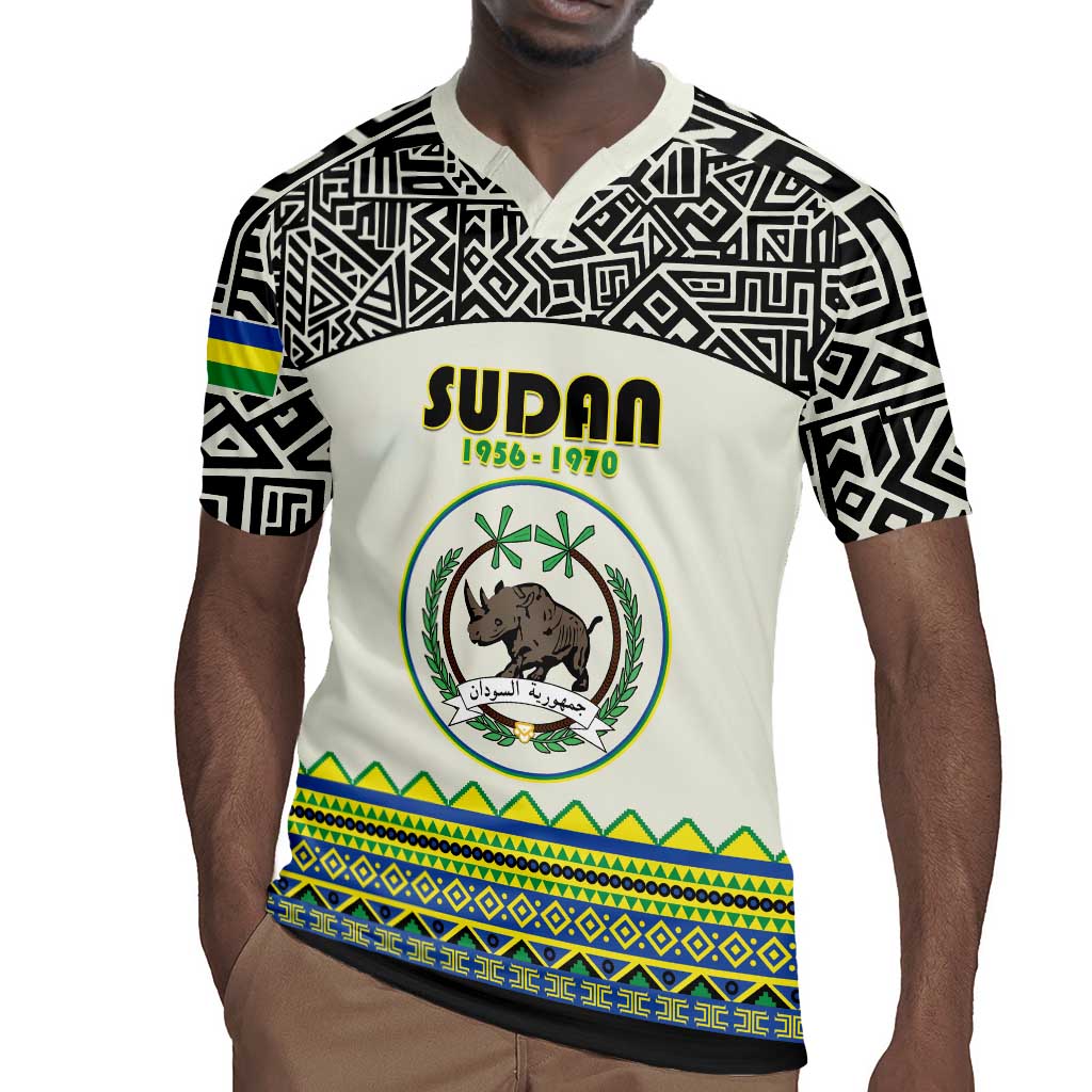 Personalized Sudan Rugby Jersey Coat Of Arms 1956-1970 With African Pattern - African Pride