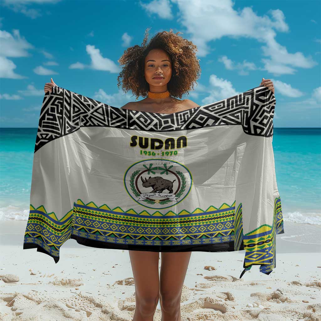 Sudan Sarong Coat Of Arms 1956-1970 With African Pattern - African Pride