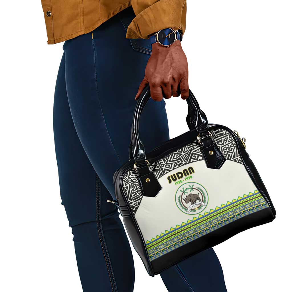 Sudan Shoulder Handbag Coat Of Arms 1956-1970 With African Pattern - African Pride