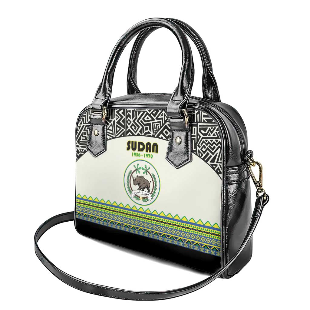 Sudan Shoulder Handbag Coat Of Arms 1956-1970 With African Pattern - African Pride