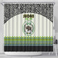 Sudan Shower Curtain Coat Of Arms 1956-1970 With African Pattern - African Pride
