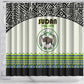 Sudan Shower Curtain Coat Of Arms 1956-1970 With African Pattern - African Pride