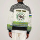 Personalized Sudan Sleeve Zip Bomber Jacket Coat Of Arms 1956-1970 With African Pattern - African Pride