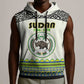 Personalized Sudan Sleeveless Hoodie Coat Of Arms 1956-1970 With African Pattern - African Pride
