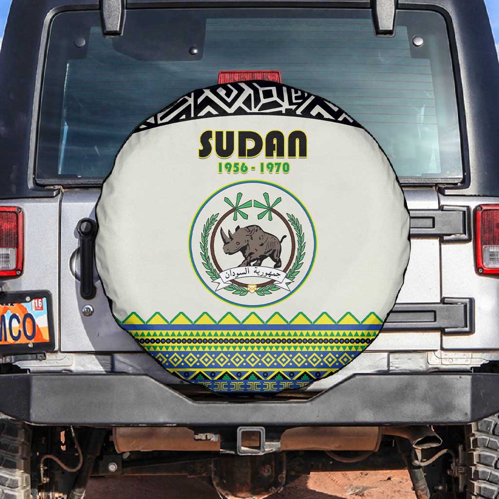 Sudan Spare Tire Cover Coat Of Arms 1956-1970 With African Pattern - African Pride