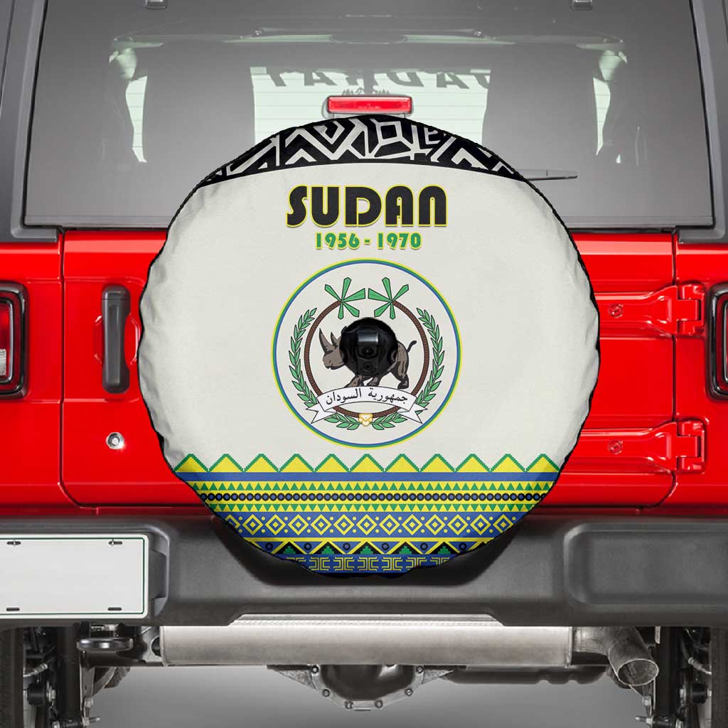 Sudan Spare Tire Cover Coat Of Arms 1956-1970 With African Pattern - African Pride