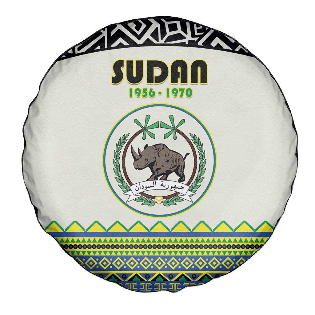 Sudan Spare Tire Cover Coat Of Arms 1956-1970 With African Pattern - African Pride