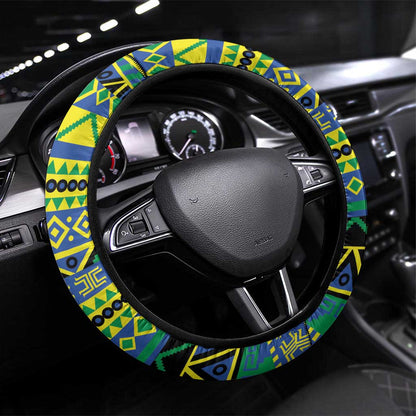 Sudan Steering Wheel Cover Coat Of Arms 1956-1970 With African Pattern - African Pride