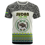 Personalized Sudan T shirt Coat Of Arms 1956-1970 With African Pattern - African Pride