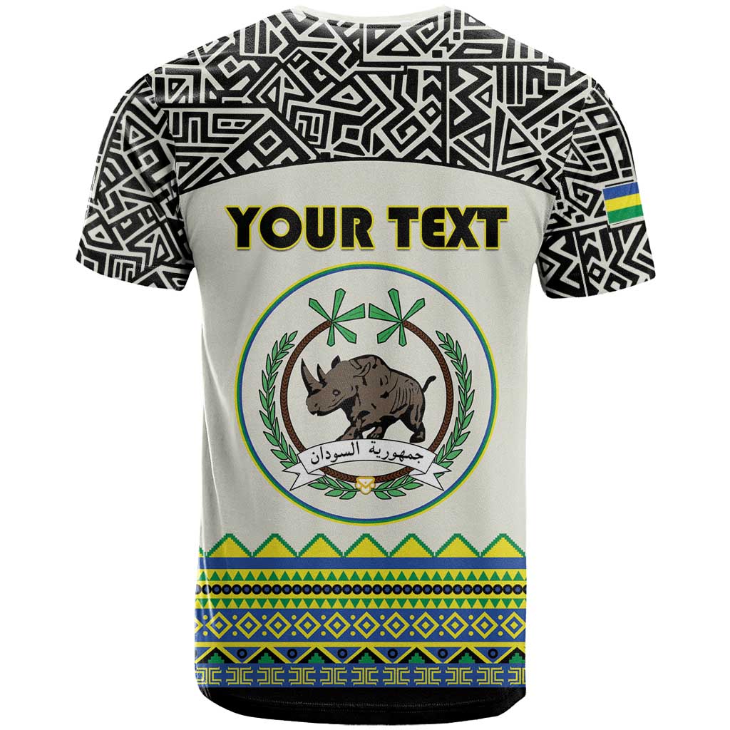 Personalized Sudan T shirt Coat Of Arms 1956-1970 With African Pattern - African Pride