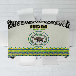 Sudan Tablecloth Coat Of Arms 1956-1970 With African Pattern - African Pride
