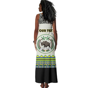 Personalized Sudan Tank Maxi Dress Coat Of Arms 1956-1970 With African Pattern - African Pride