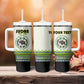 Personalized Sudan Tumbler With Handle Coat Of Arms 1956-1970 With African Pattern - African Pride