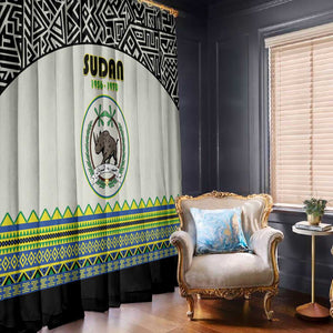 Sudan Window Curtain Coat Of Arms 1956-1970 With African Pattern - African Pride