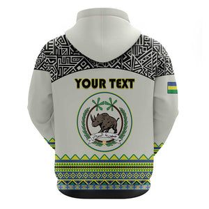 Personalized Sudan Zip Hoodie Coat Of Arms 1956-1970 With African Pattern - African Pride