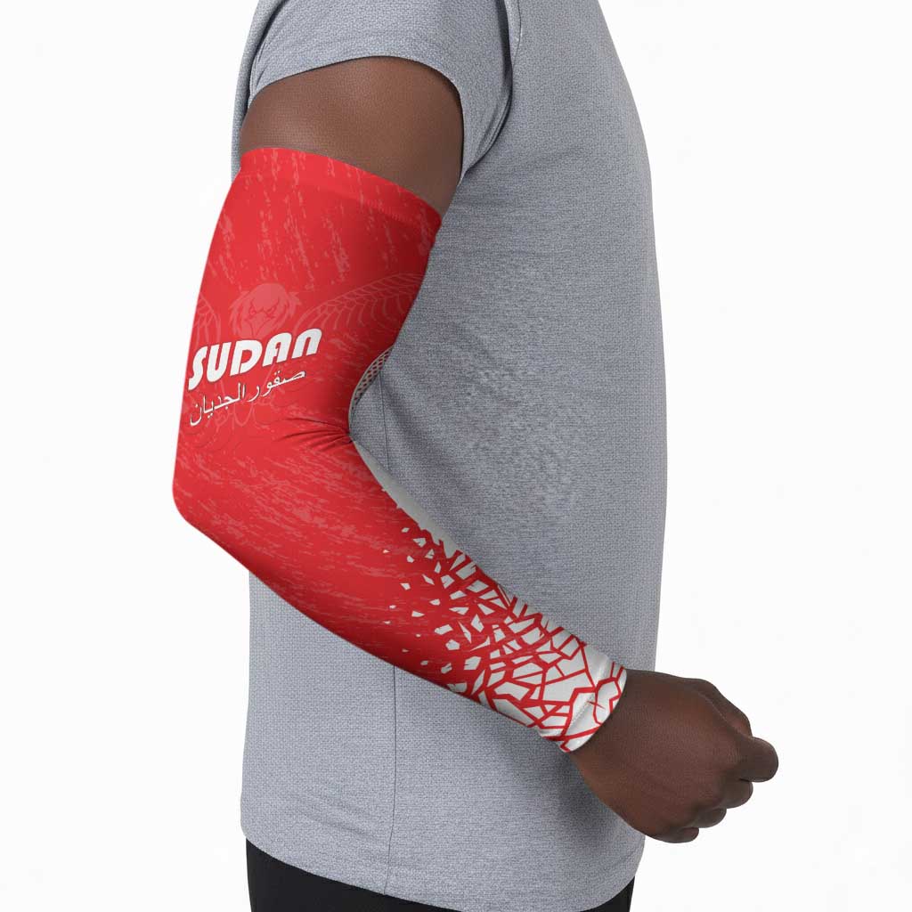 Custom Sudan Football Arm Sleeves Come On Falcons of Jediane